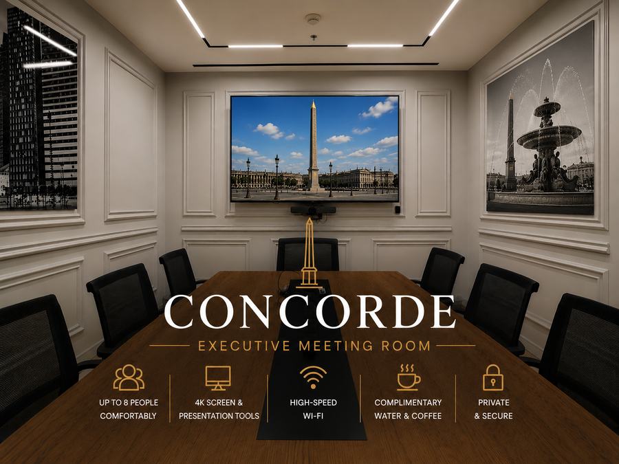 Concorde meeting room — Oh My Desk Business Bay